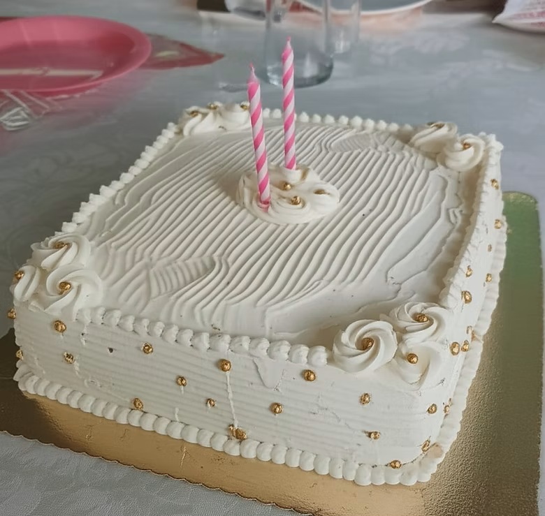 Bolo confeitado quadrado 5 kg